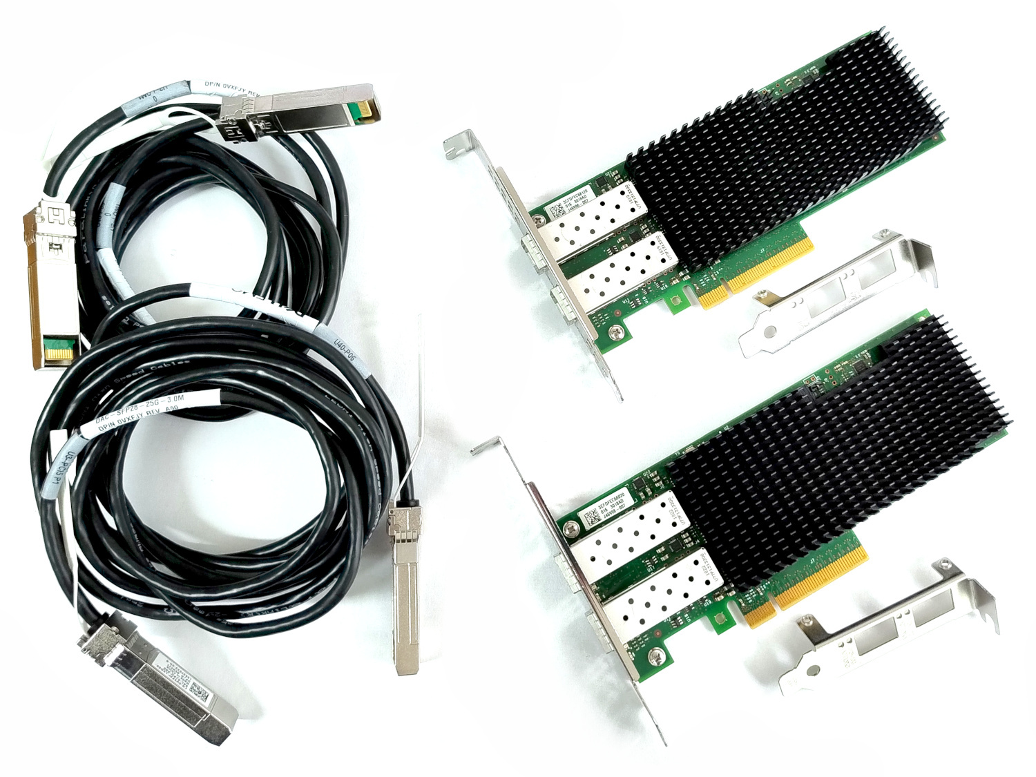 REF-KIT2XXXV710-DA2-OEM-Haupt 2x Intel XXV710-DA2 25Gb Git 25GBe Dual Port Server Adapter + 2x SFP28 DAC Kabel