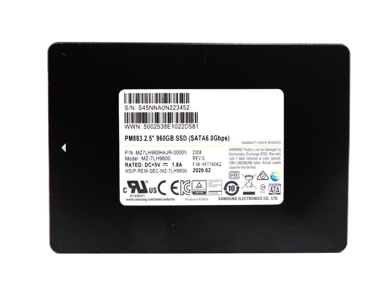 Samsung PM883 2.5" 960GB SATA 6.0Gbps Server SSD MZ-7LH9600