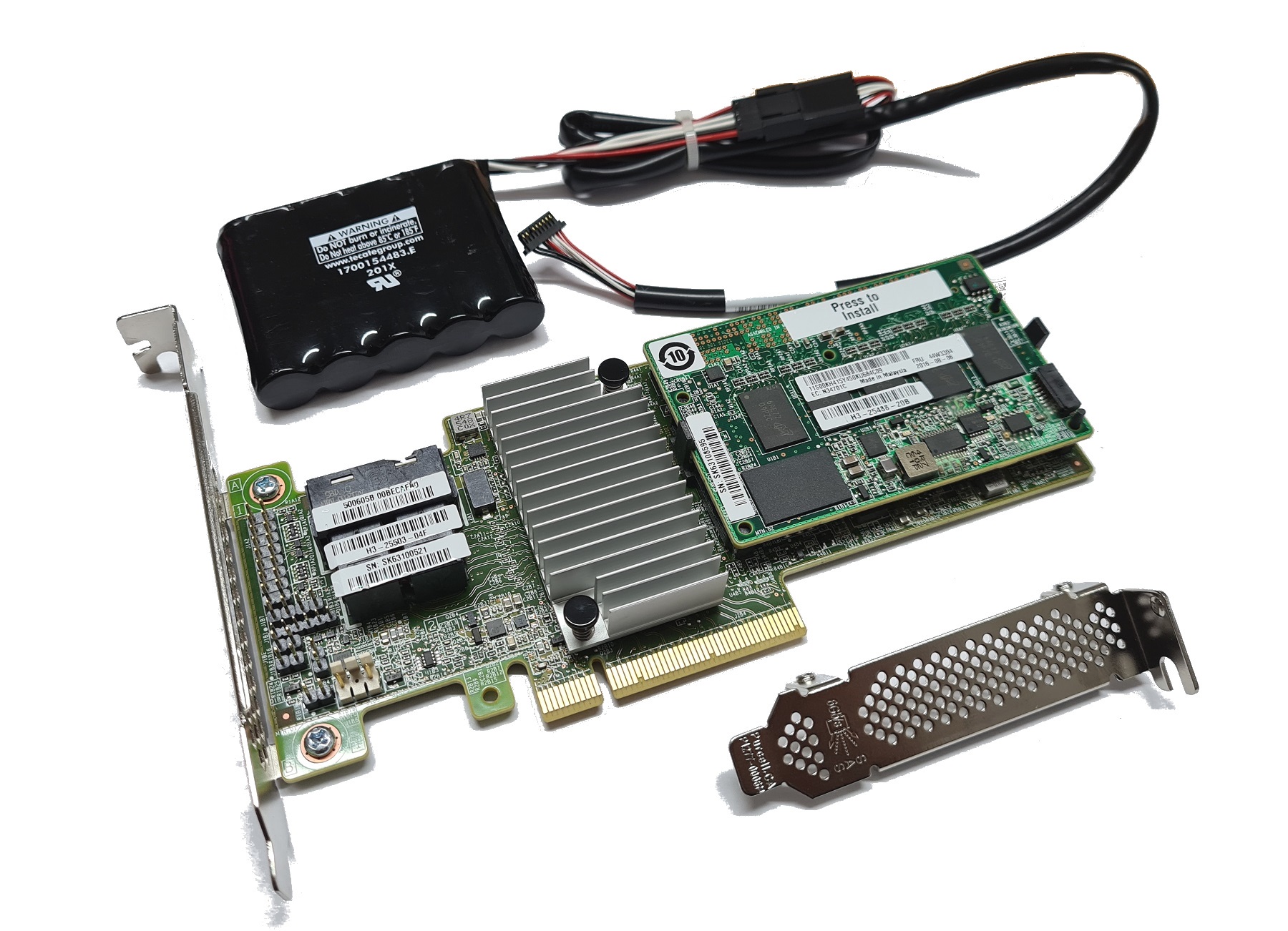 REF-M5210-1GB-CVM Lenovo M5210 SATA / SAS RAID Controller 8port 1GB 12Gbps PCIe x8 + Cachevault LSI 9361-8i
