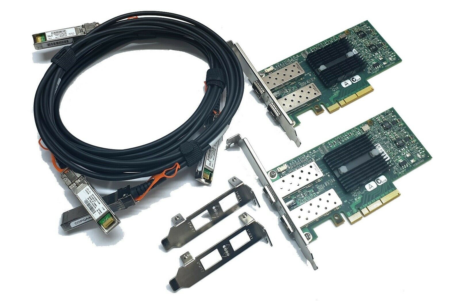 cx312a-kit 10G Netzwerk Kit 2x Mellanox CX312A ConnectX-3 Dual Port 10Gbe SFP+ 2x 3m Kabel