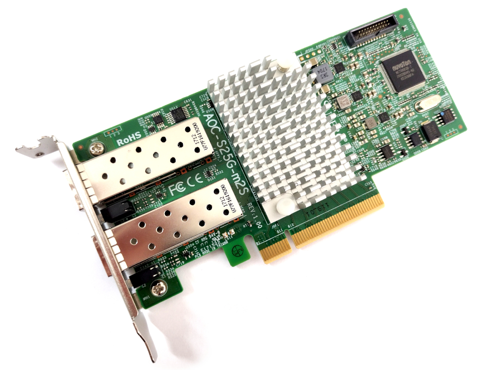 Supermicro AOC-S25G-M2S 25GBe SFP28 Dual Port Server Adapter ConnectX-4 LX 25G MCX4121A-ACAT