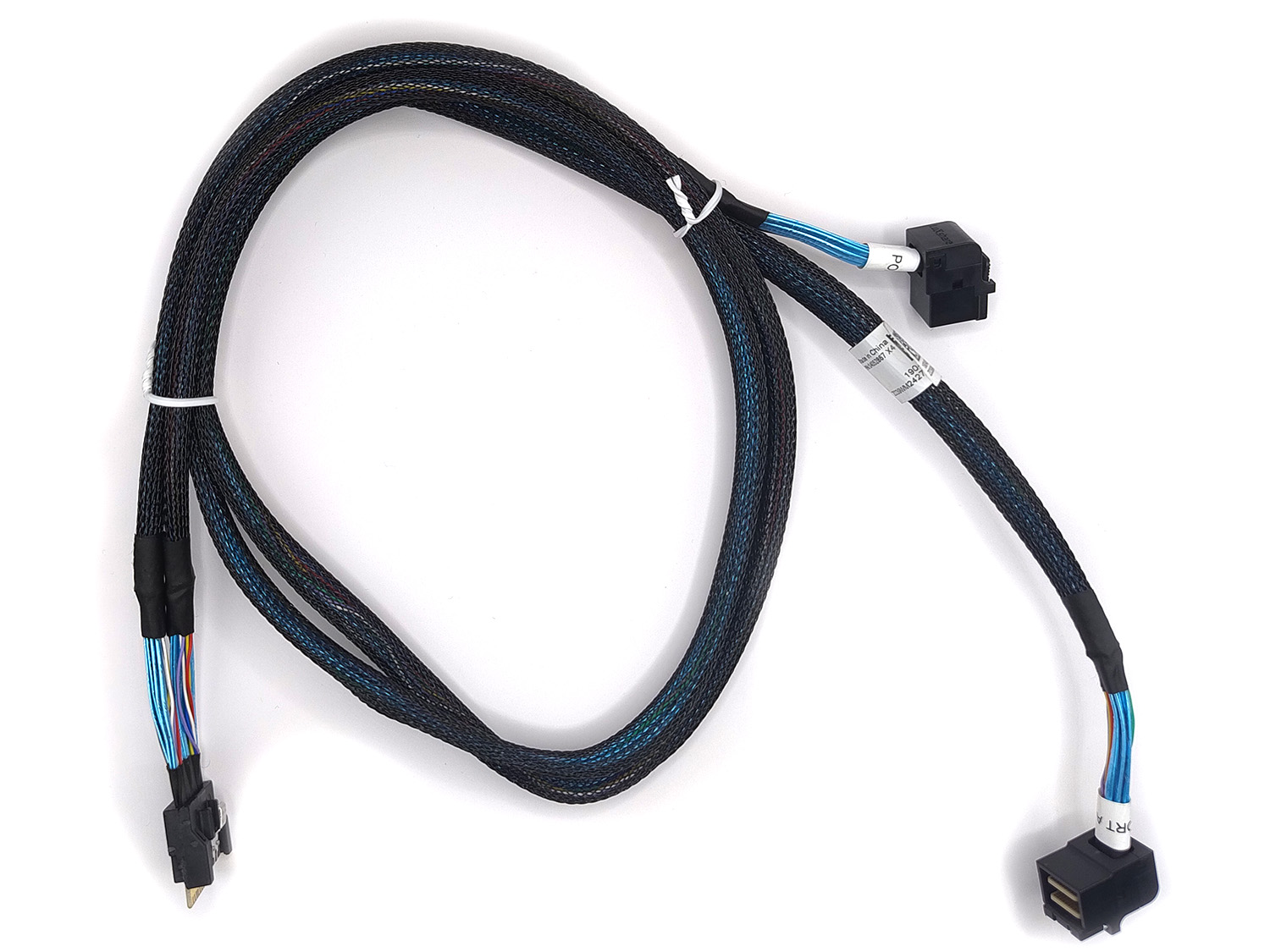 Dual miniSAS Kabel 1x SFF-8654 auf 2x SFF-8643 0,8m mini SAS Controller zu Backplane