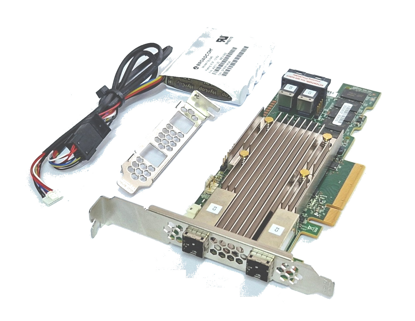Broadcom 9480-8i8e 4GB RAID Controller 12Gbps SATA SAS PCIe x8 inkl. CVPM05 Broadcom 9480-8i8e 4GB RAID Controller 12Gbps SATA SAS PCIe x8 inkl. CVPM05