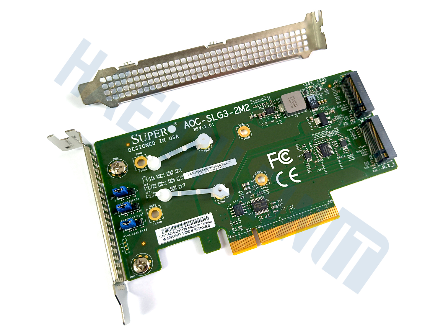 Supermicro AOC-SLG3-2M2 Dual Port M.2 Adapter für NVMe SSDs HBA
