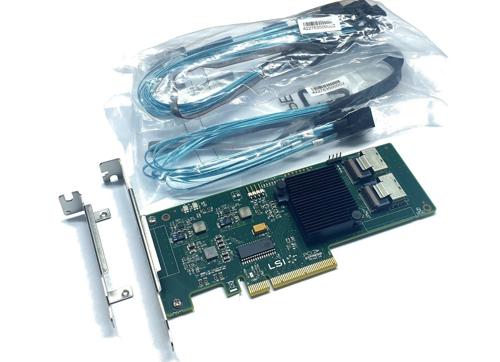 LSI Broadcom SATA/SAS HBA 9201-8i 6g 8port intern IT-Mode inkl 2x mSAS zu 4xSATA Kabel