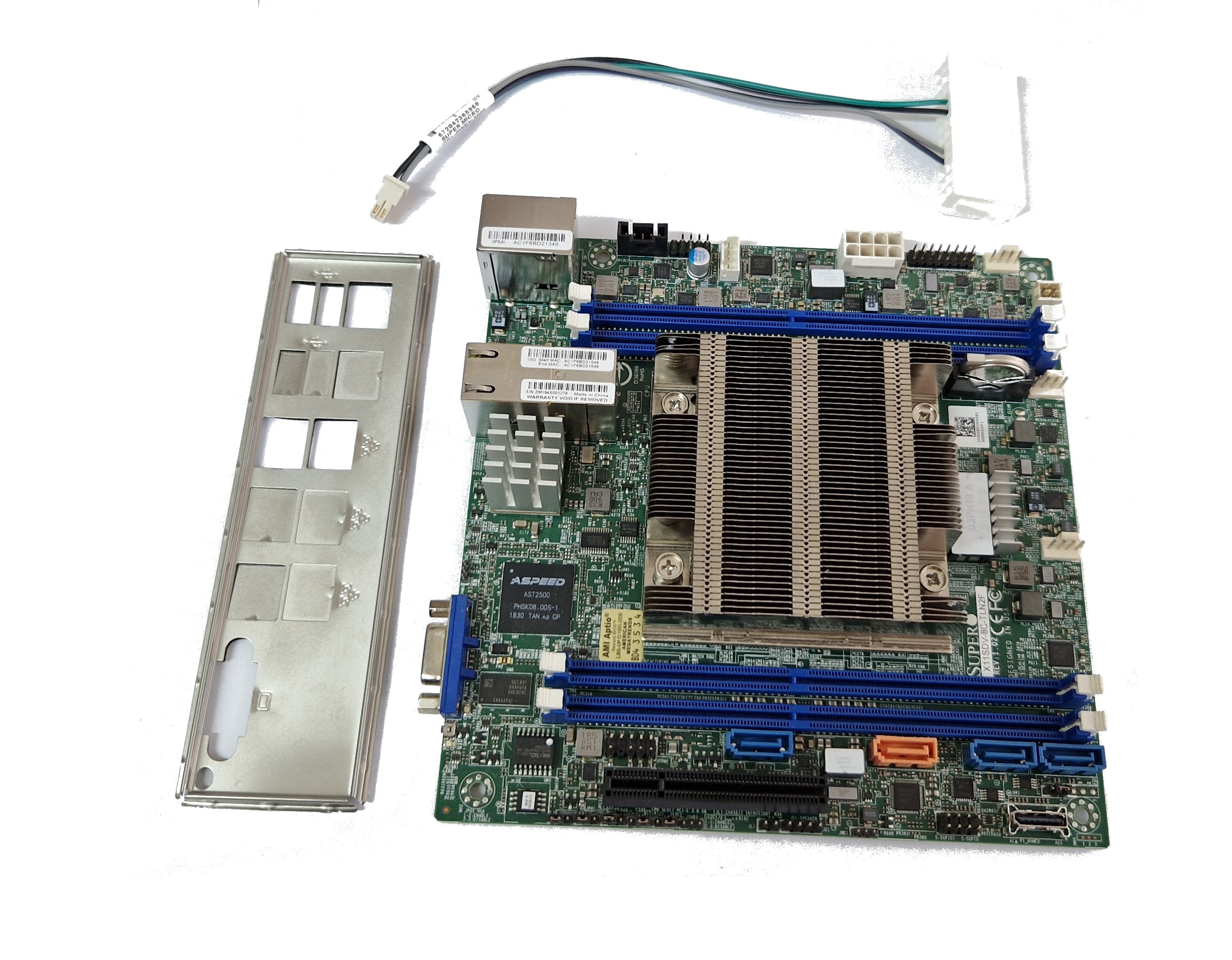  Supermicro X11SDV-8C-TLN2F Xeon D-2141I PCIe x8 10Gbe NVME IPMI ITX DDR4 Server