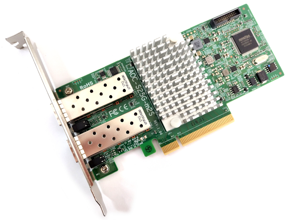 REF-FP-AOC-S25G-M2S-1 Supermicro AOC-S25G-M2S 25GBe SFP28 Dual Port Server Adapter ConnectX-4 LX 25G MCX4121A-ACAT