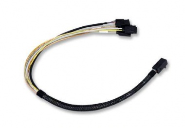 LSI LSI00411 mSAS 12Gbps miniSAS Kabel SFF-8643 auf 4x SATA 1,0 m mini SAS
