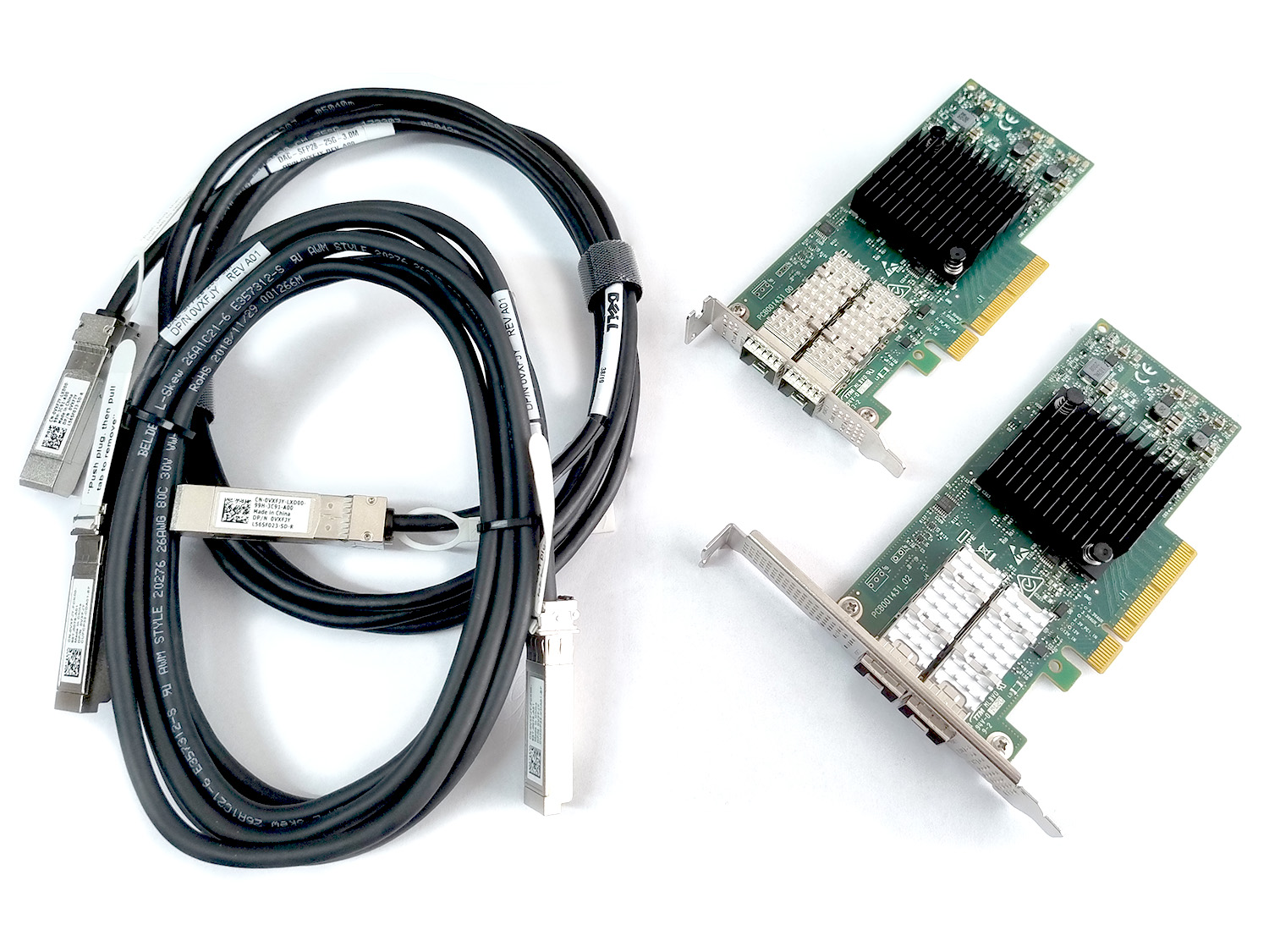 25Gbe Netzwerk Set HP Mellanox ConnectX-4 LX 640SFP28 25GB SFP28 LP + FP DAC 2X 3m Kabel  