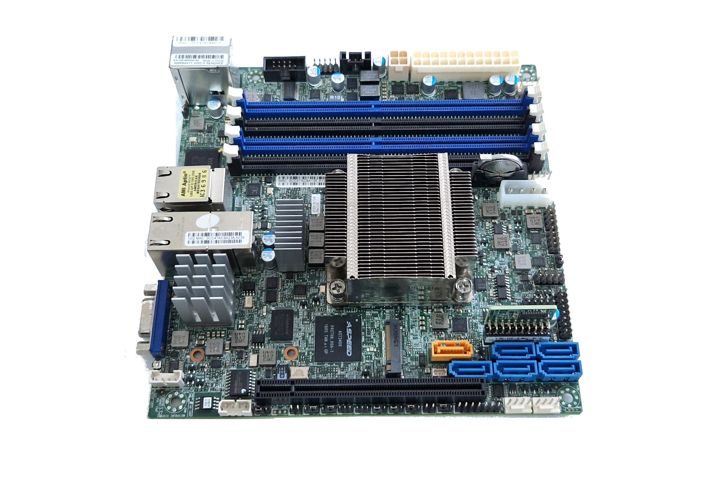 Supermicro X10SDV-16C-TLN4F Xeon D-1587 PCIe x16 10Gbe m.2 IPMI ITX DDR4 Server